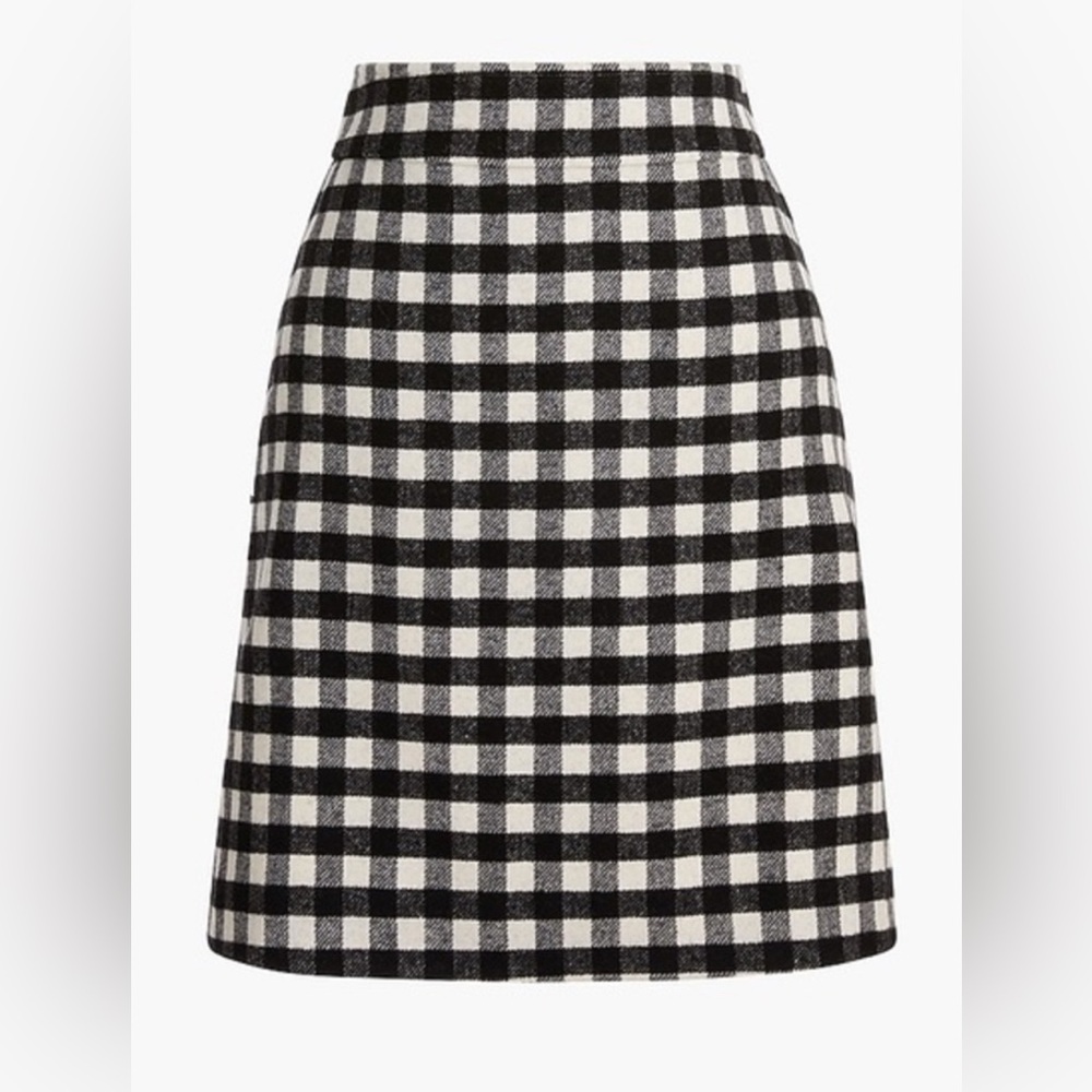 J. Crew 	WOOL-BLEND MINI SKIRT IN BUFFALO CHECK